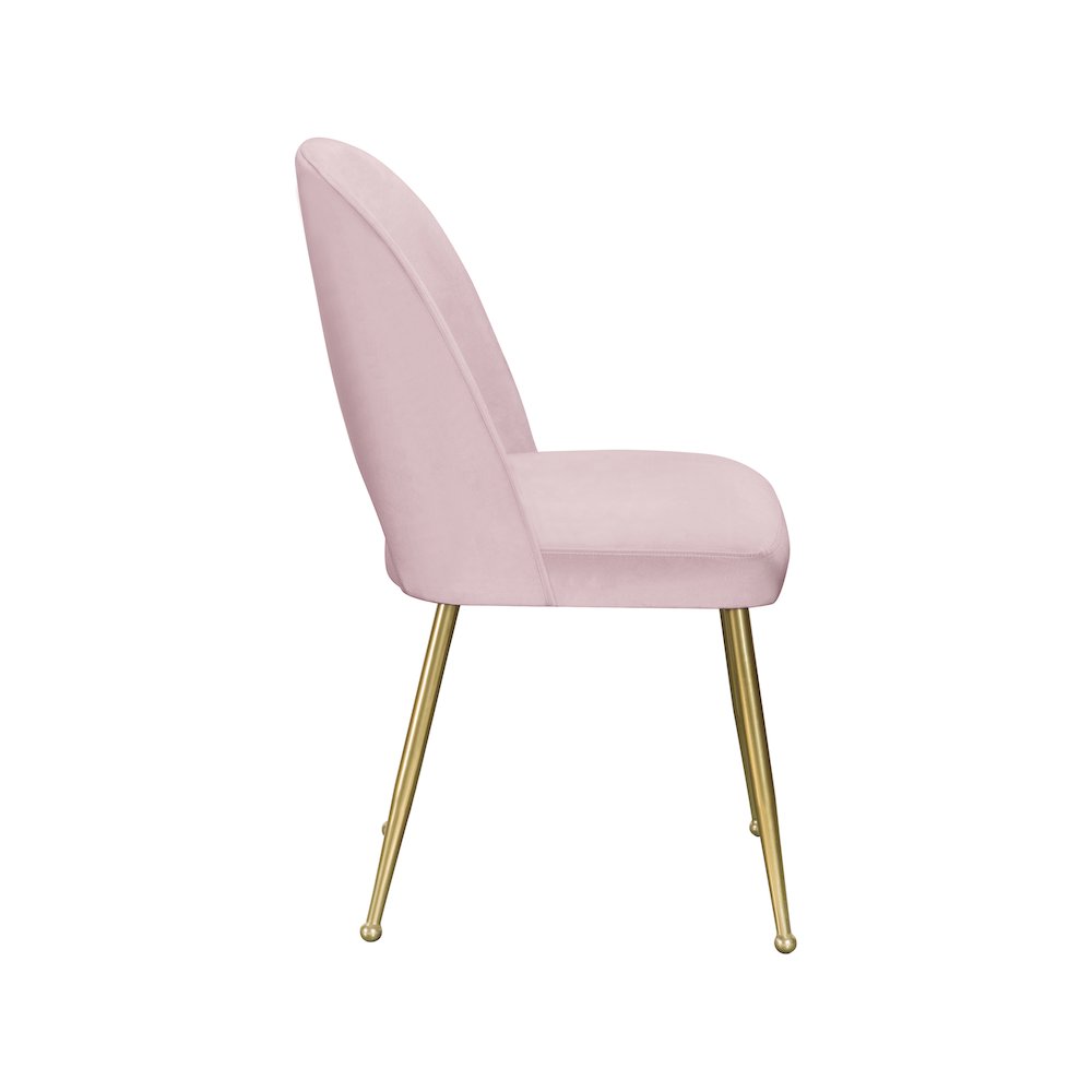 Logan Pink Velvet Dining Chair, Set of 2. Picture 5