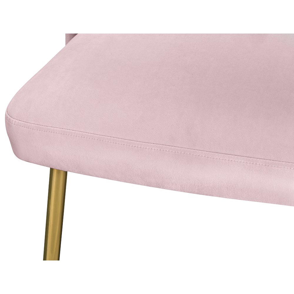 Logan Pink Velvet Dining Chair, Set of 2. Picture 6