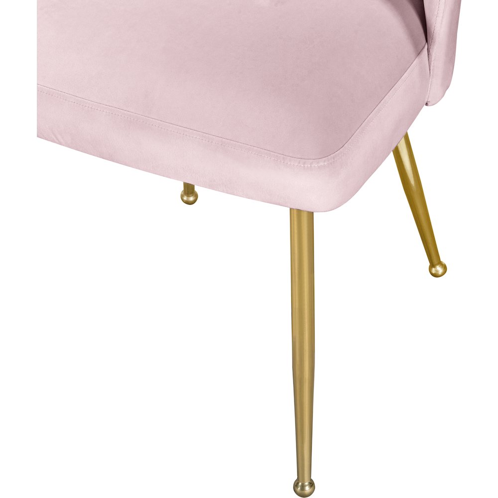 Logan Pink Velvet Dining Chair, Set of 2. Picture 7
