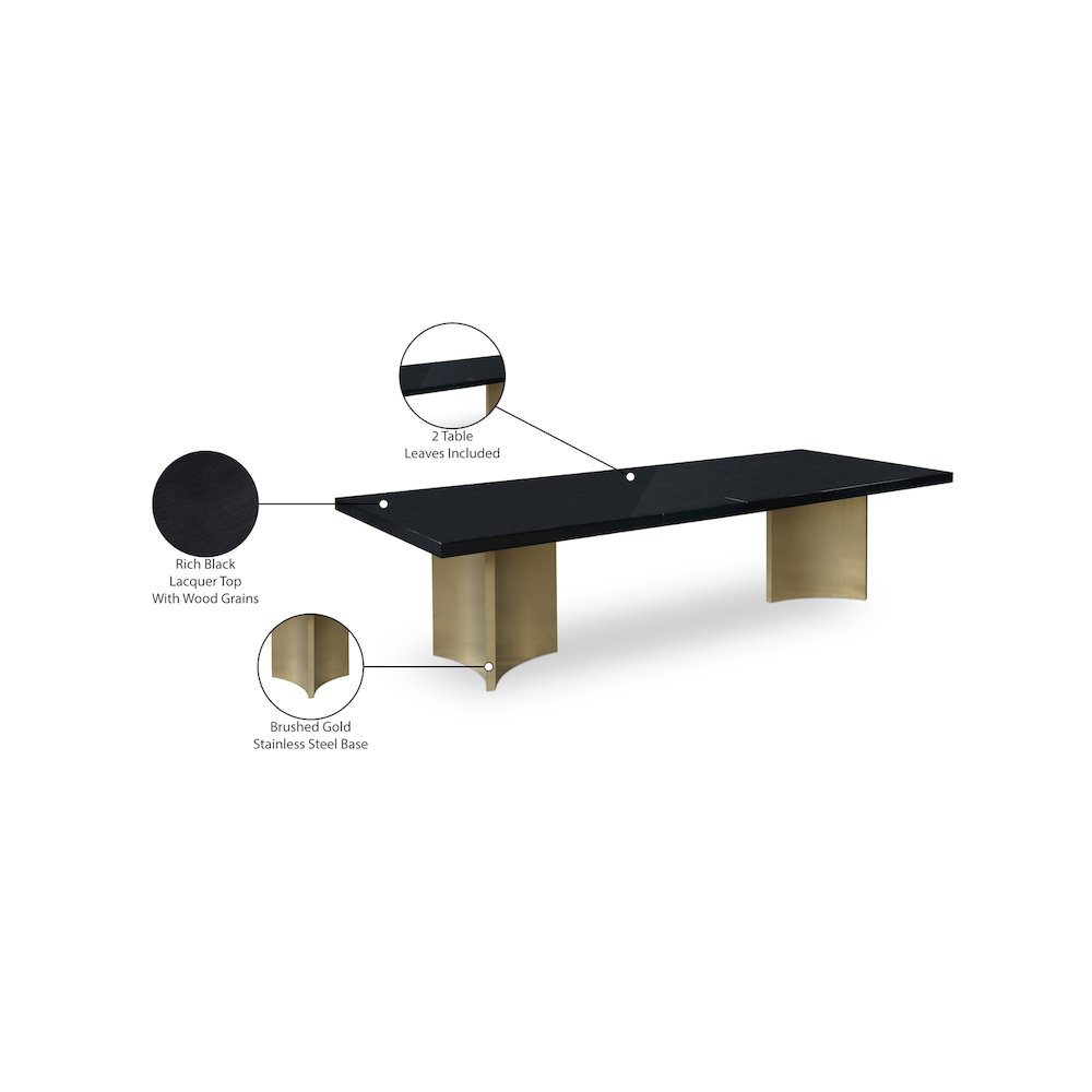 Immerse Black Dining Table. Picture 13