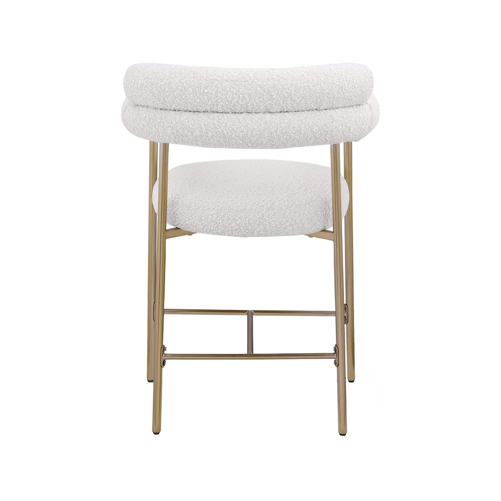 Blake Cream Boucle Fabric Counter Stool, Set of 2. Picture 2