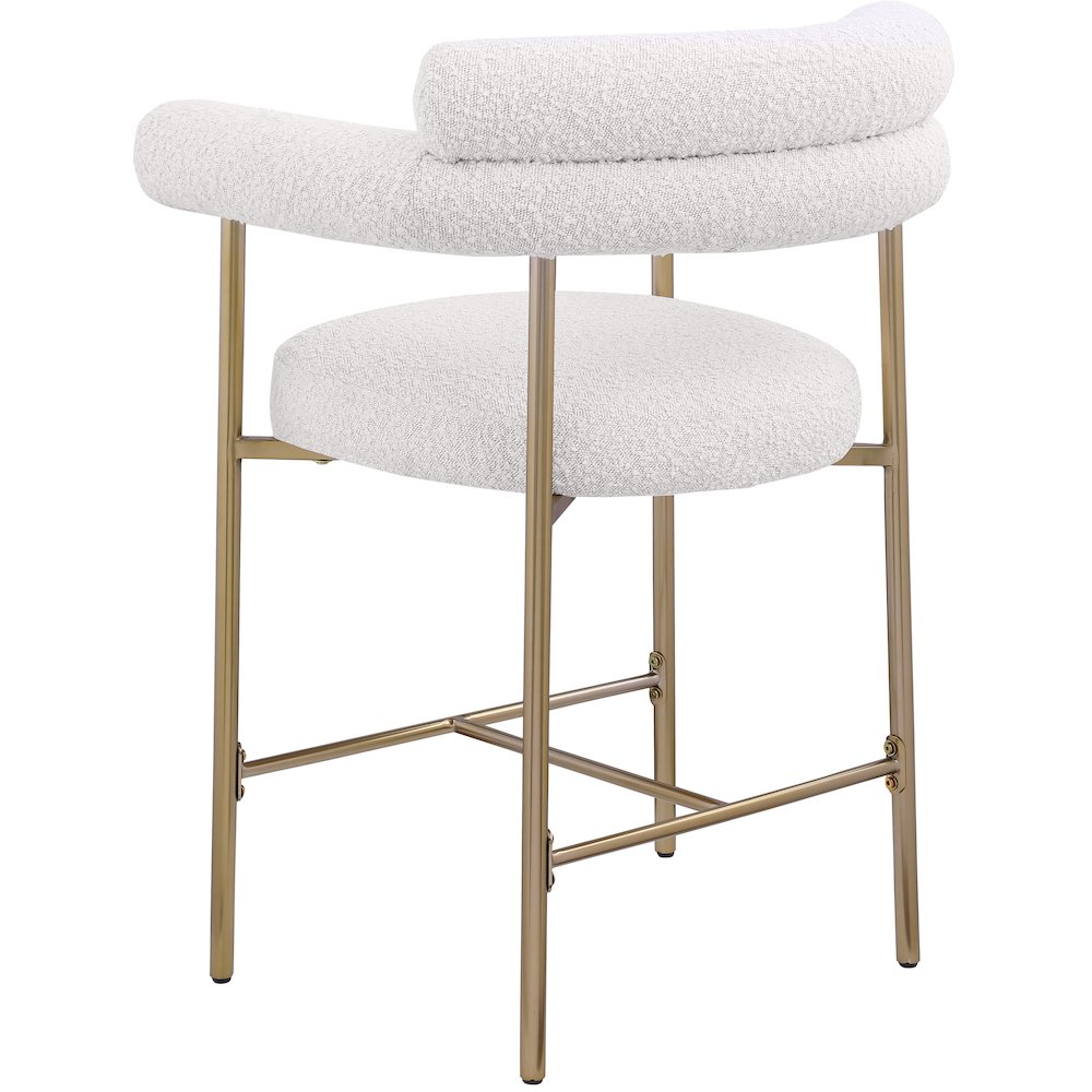 Blake Cream Boucle Fabric Counter Stool, Set of 2. Picture 3