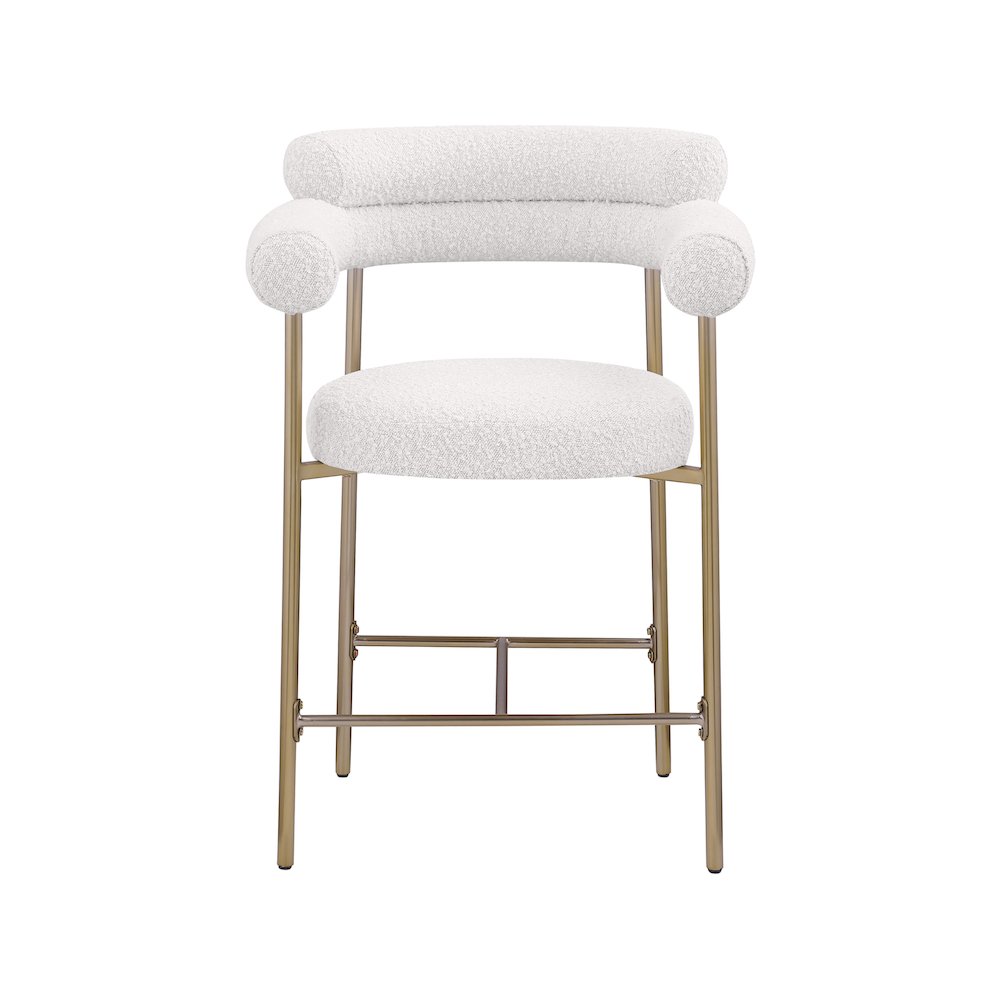 Blake Cream Boucle Fabric Counter Stool, Set of 2. Picture 4