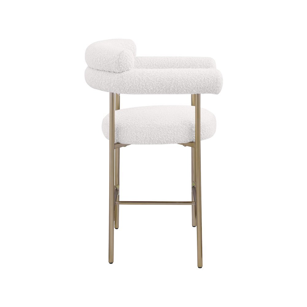 Blake Cream Boucle Fabric Counter Stool, Set of 2. Picture 5