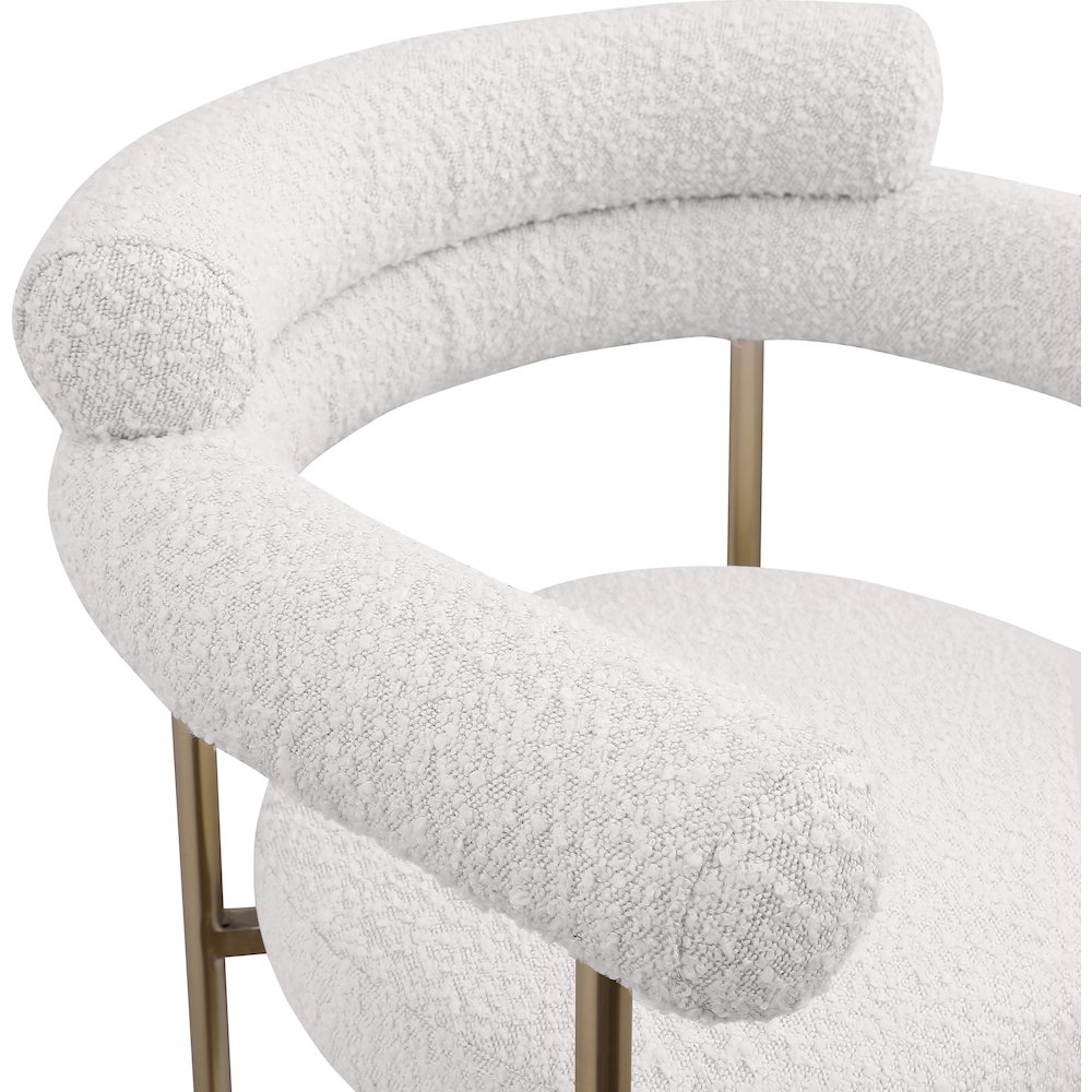 Blake Cream Boucle Fabric Counter Stool, Set of 2. Picture 6