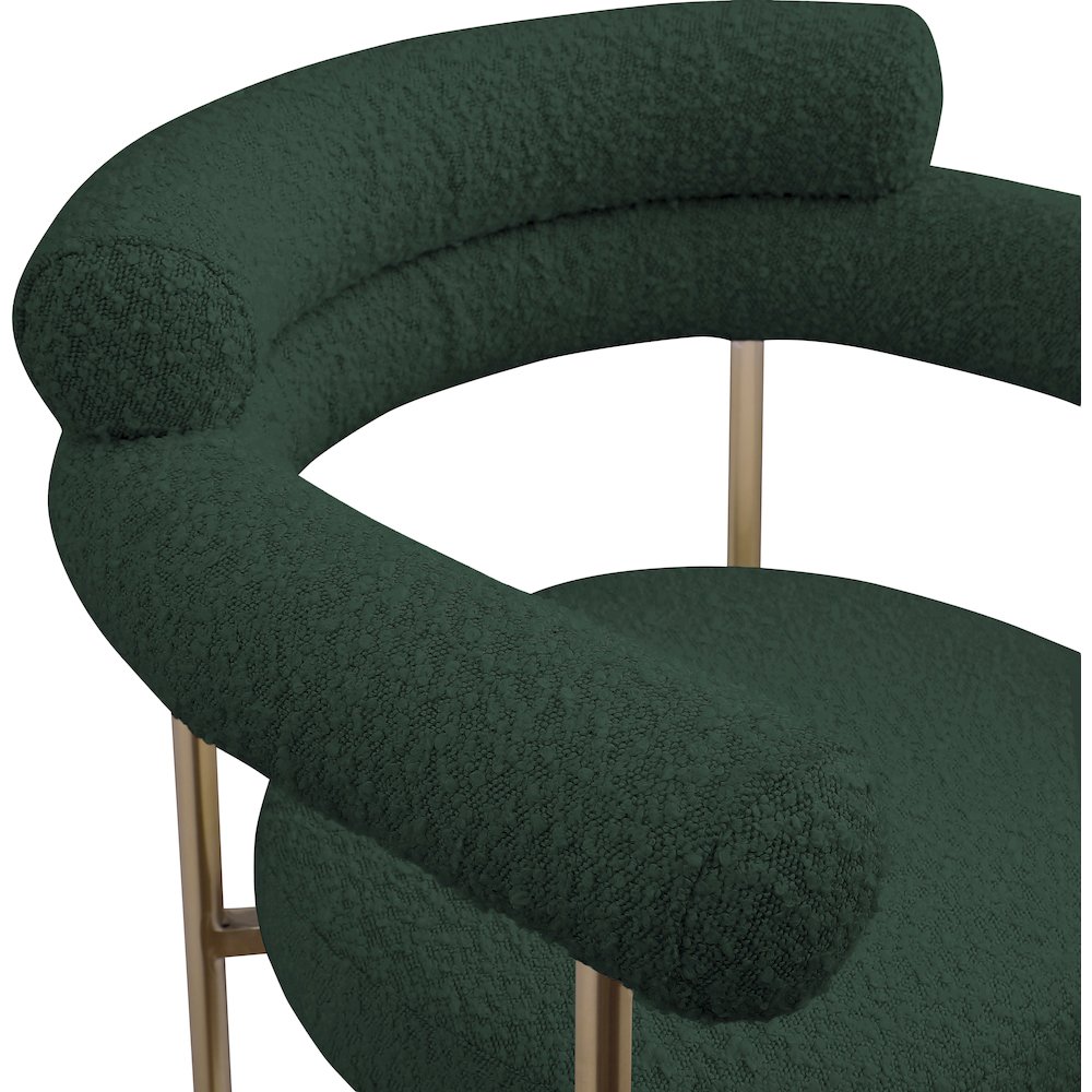 Blake Green Boucle Fabric Counter Stool, Set of 2. Picture 6