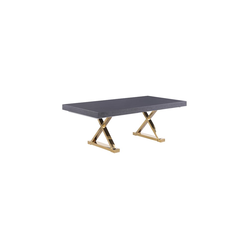 Excel Grey Oak Veneer Lacquer Extendable Dining Table. Picture 2