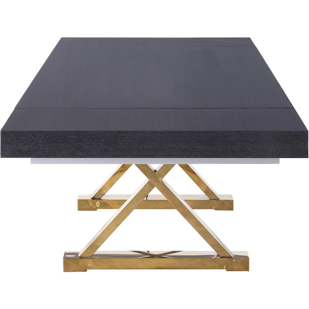 Excel Grey Oak Veneer Lacquer Extendable Dining Table. Picture 4