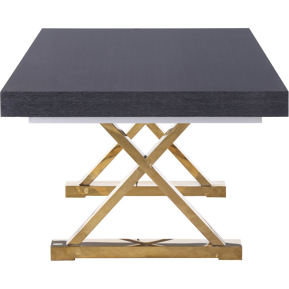 Excel Grey Oak Veneer Lacquer Extendable Dining Table. Picture 5