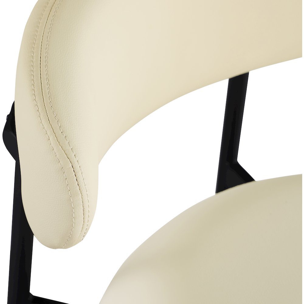 Lupita Cream Vegan Leather Counter Stool, Set of 2. Picture 6