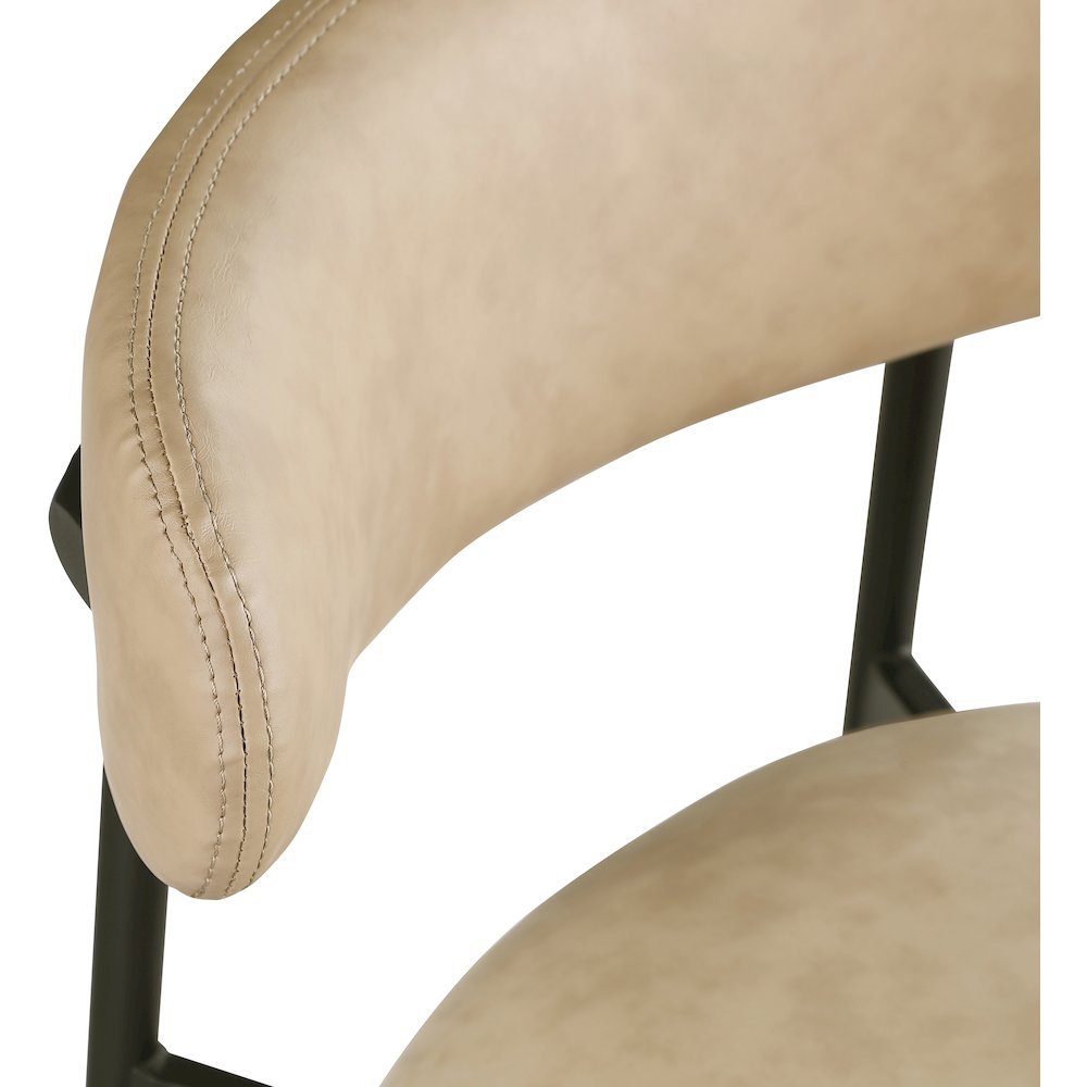 Lupita Tan Vegan Leather Counter Stool, Set of 2. Picture 6
