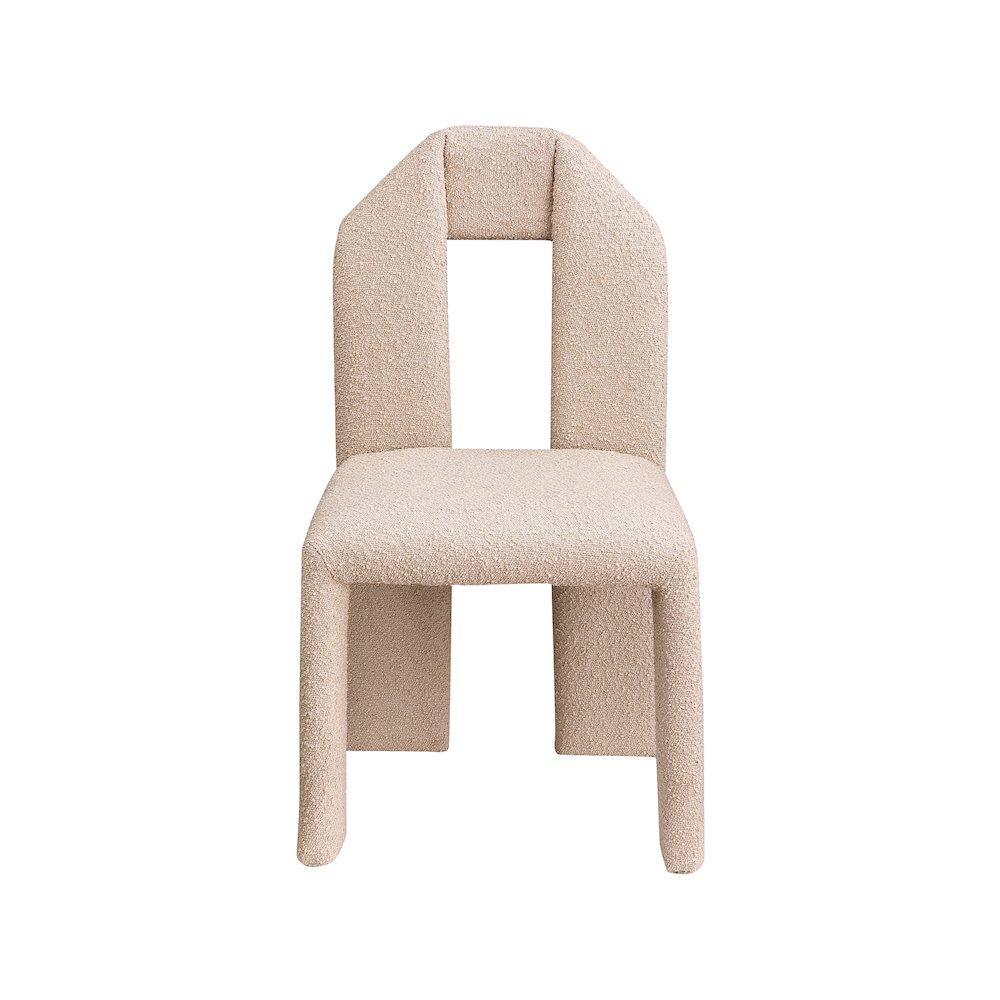 Bennett Beige Boucle Fabric Dining Chair, Set of 2. Picture 2