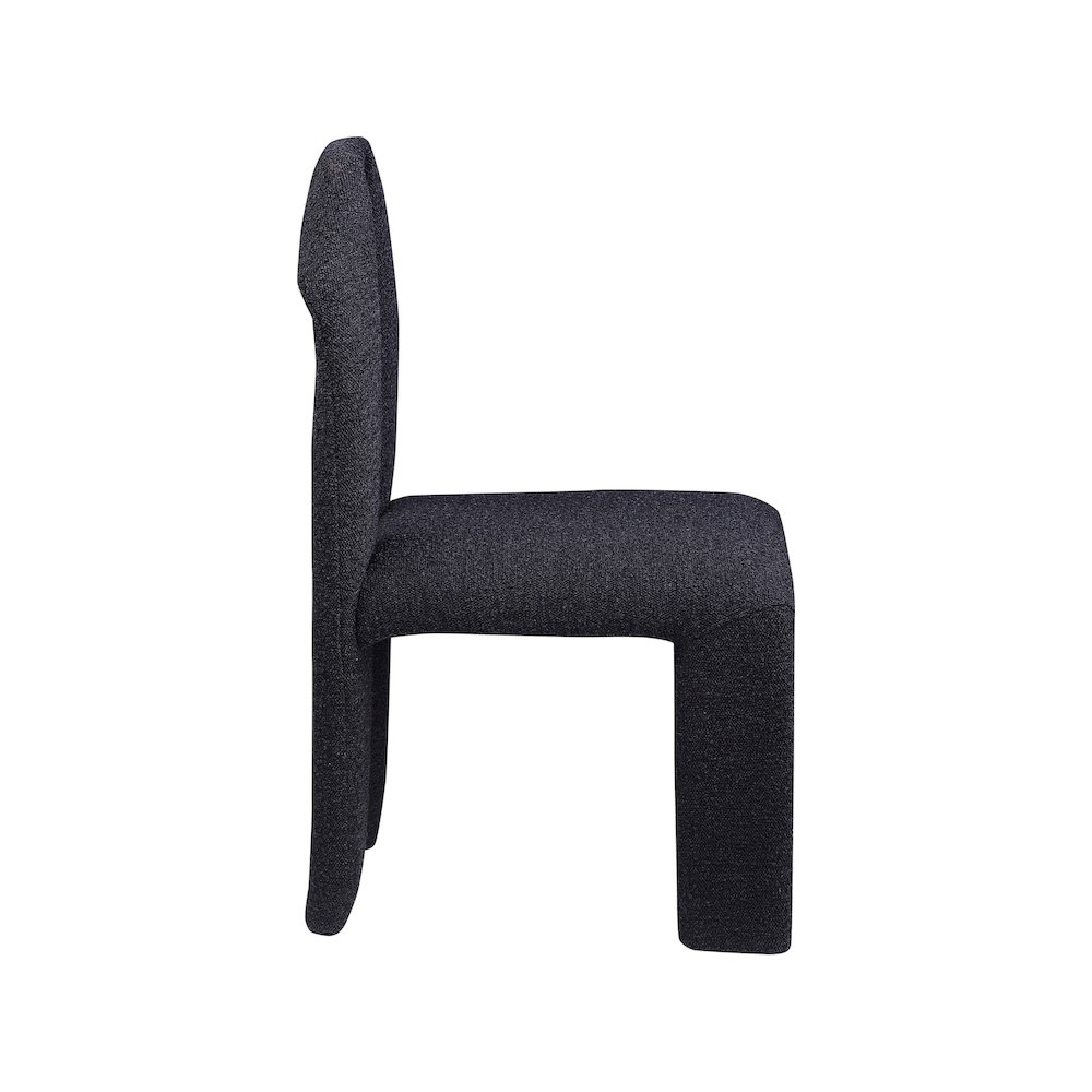 Bennett Black Boucle Fabric Dining Chair, Set of 2. Picture 3