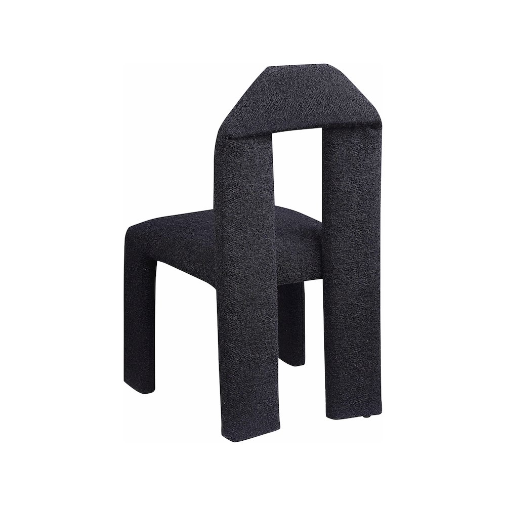 Bennett Black Boucle Fabric Dining Chair, Set of 2. Picture 5