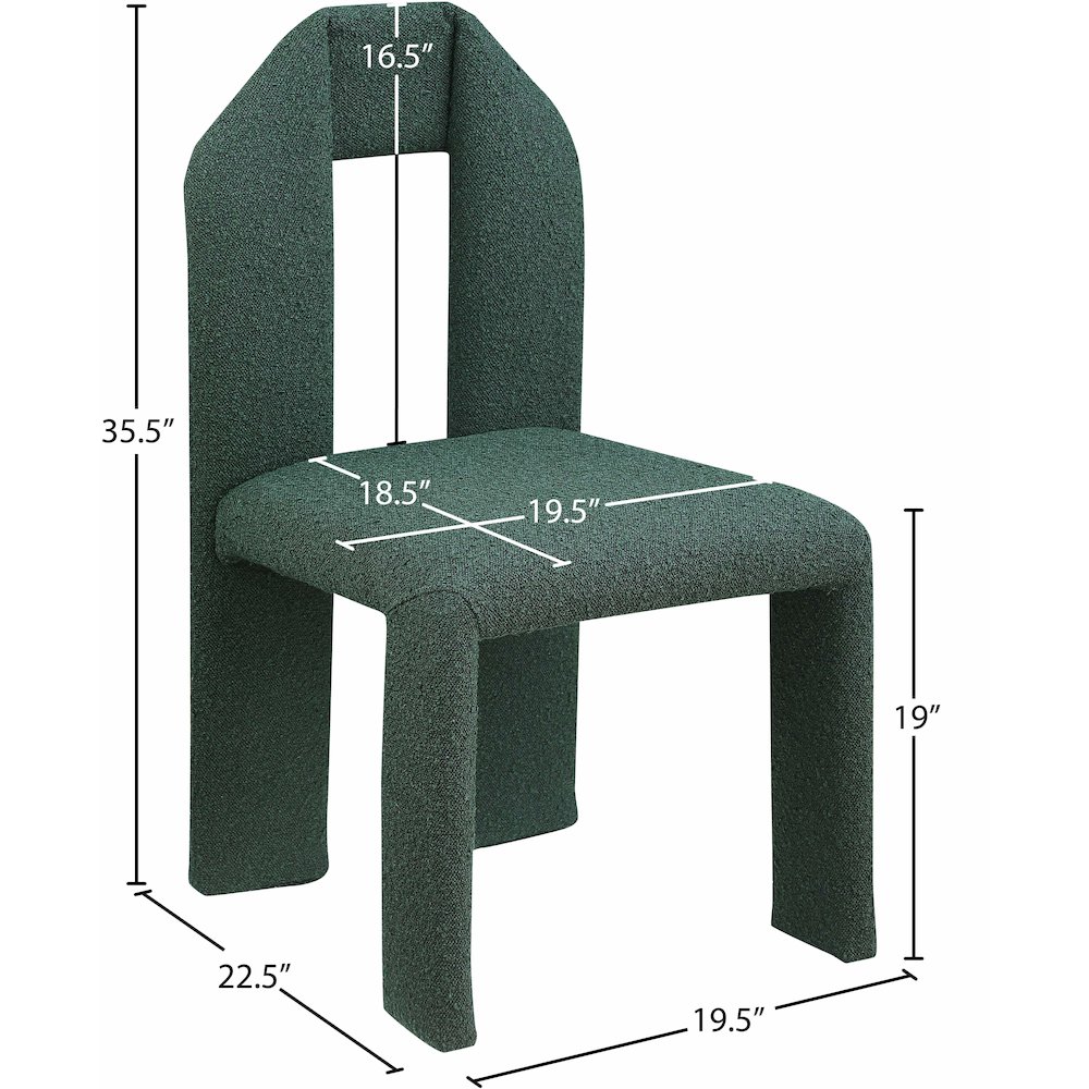 Bennett Green Boucle Fabric Dining Chair, Set of 2. Picture 7