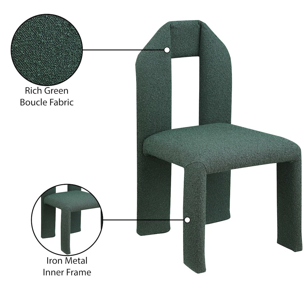 Bennett Green Boucle Fabric Dining Chair, Set of 2. Picture 8
