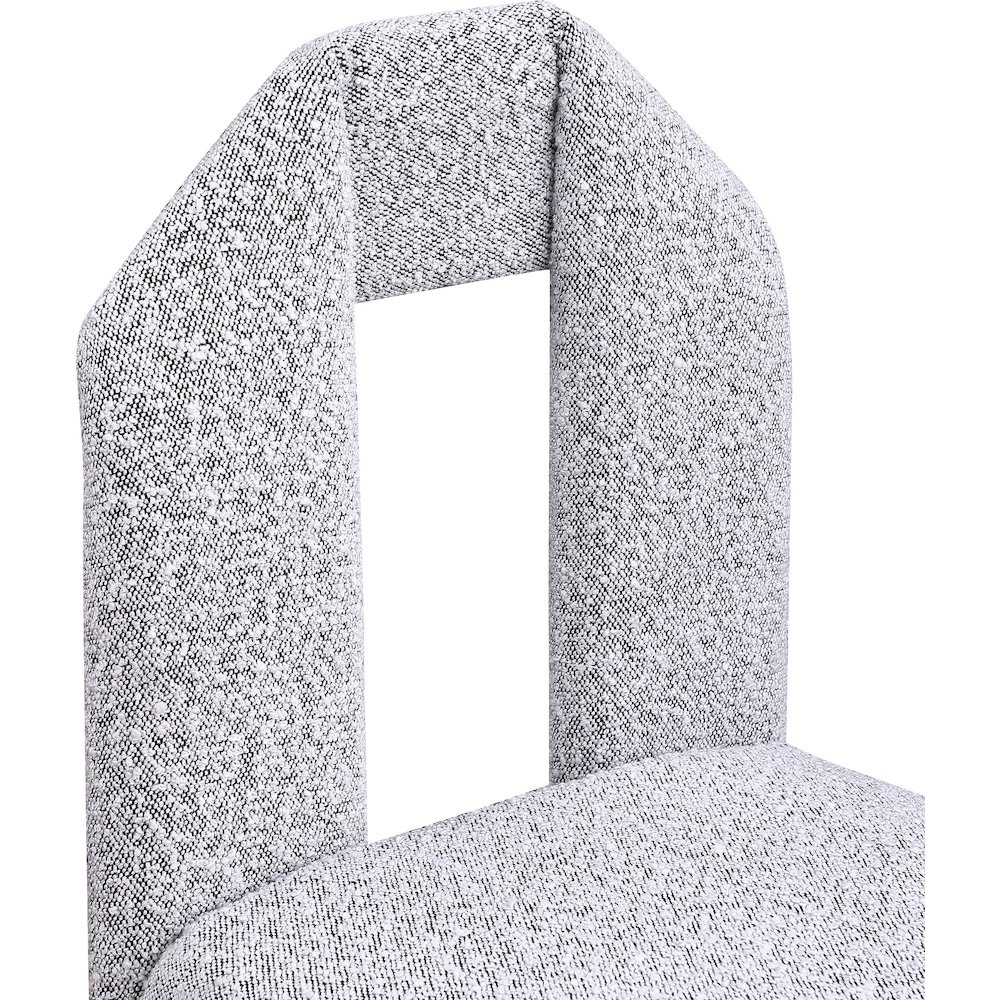Bennett Grey Boucle Fabric Dining Chair, Set of 2. Picture 6