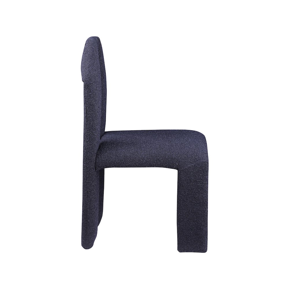 Bennett Navy Boucle Fabric Dining Chair, Set of 2. Picture 3