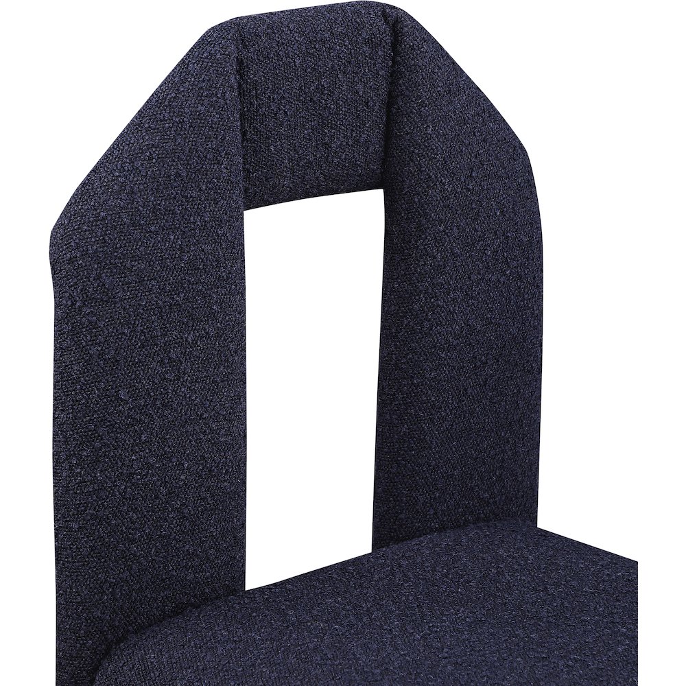 Bennett Navy Boucle Fabric Dining Chair, Set of 2. Picture 6