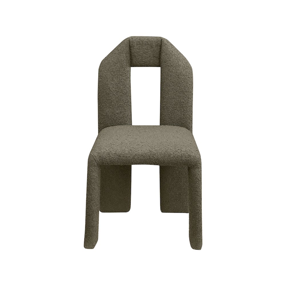 Bennett Olive Boucle Fabric Dining Chair, Set of 2. Picture 2