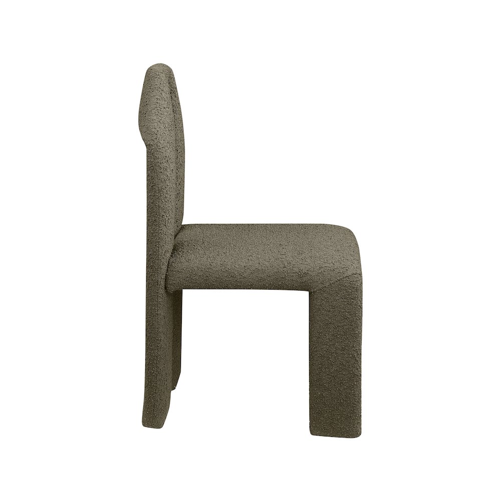 Bennett Olive Boucle Fabric Dining Chair, Set of 2. Picture 3