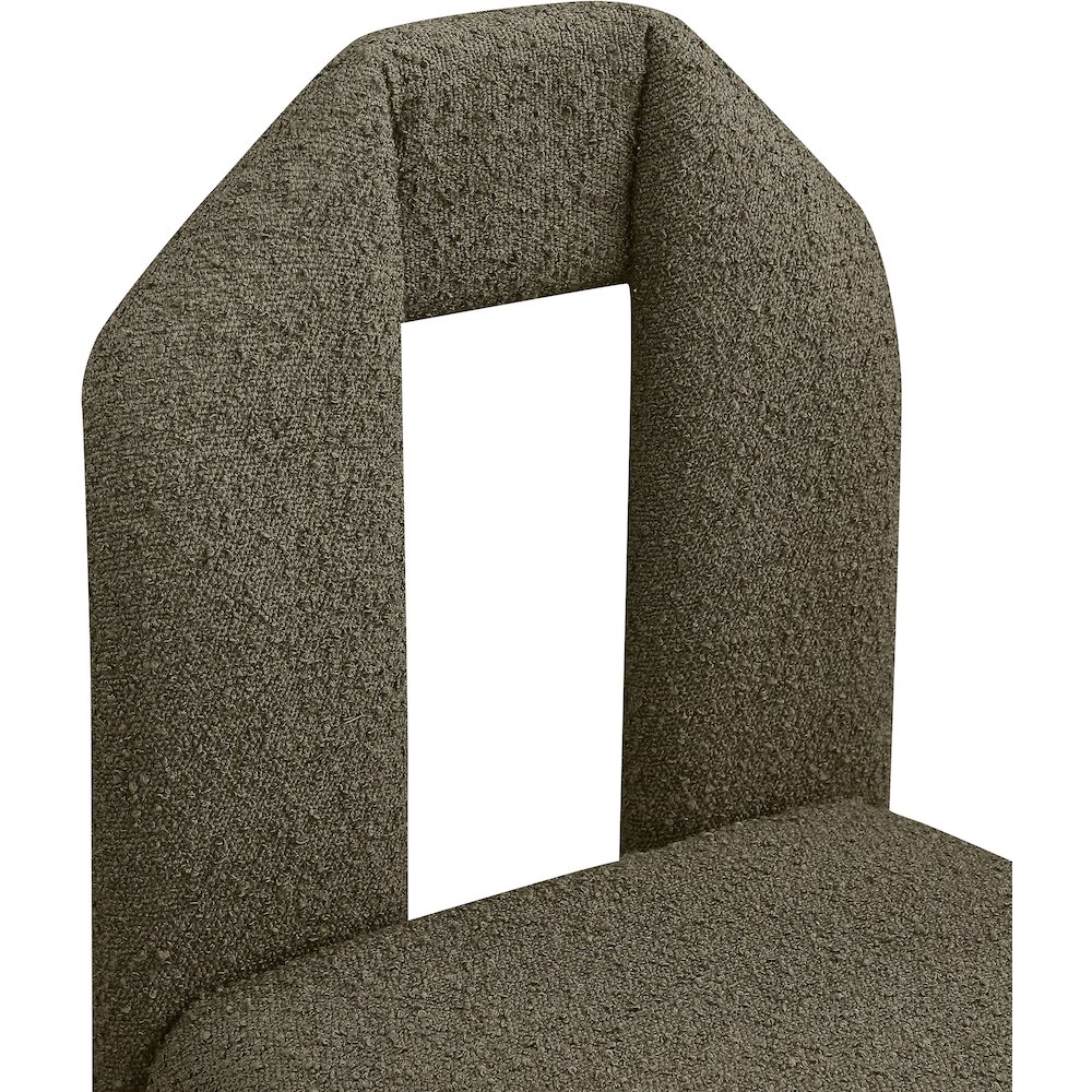 Bennett Olive Boucle Fabric Dining Chair, Set of 2. Picture 6