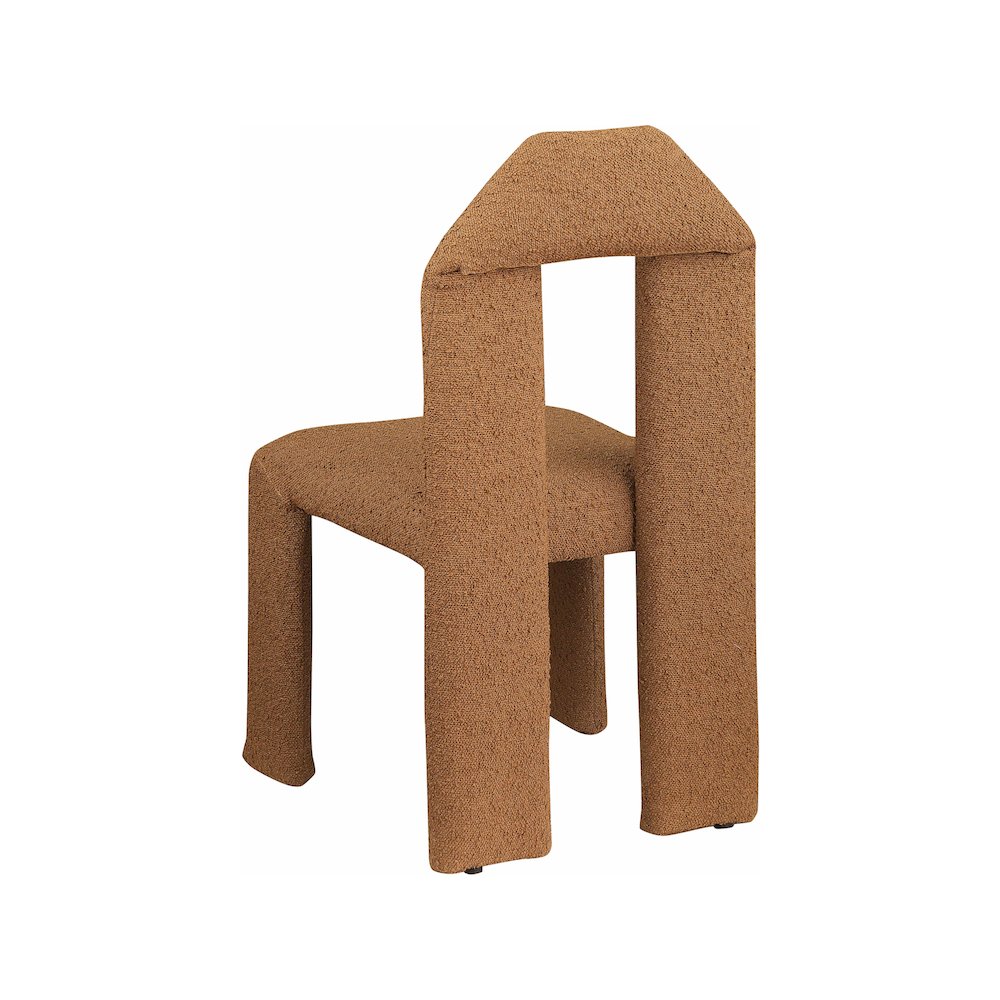 Bennett Saddle Boucle Fabric Dining Chair, Set of 2. Picture 5