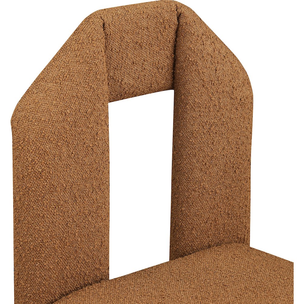 Bennett Saddle Boucle Fabric Dining Chair, Set of 2. Picture 6