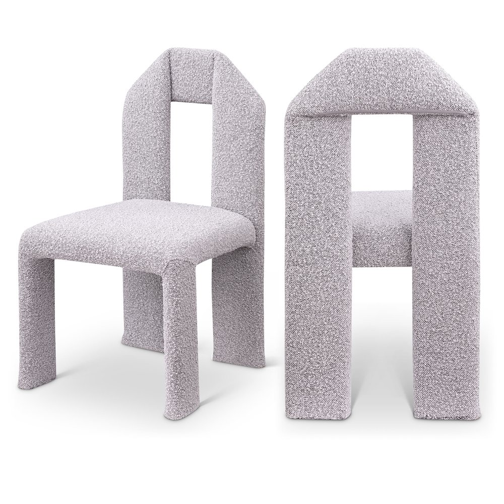 Bennett Taupe Boucle Fabric Dining Chair, Set of 2. Picture 1