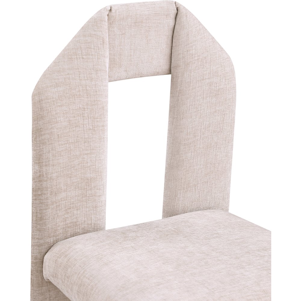 Bennett Beige Chenille Fabric Dining Chair, Set of 2. Picture 6