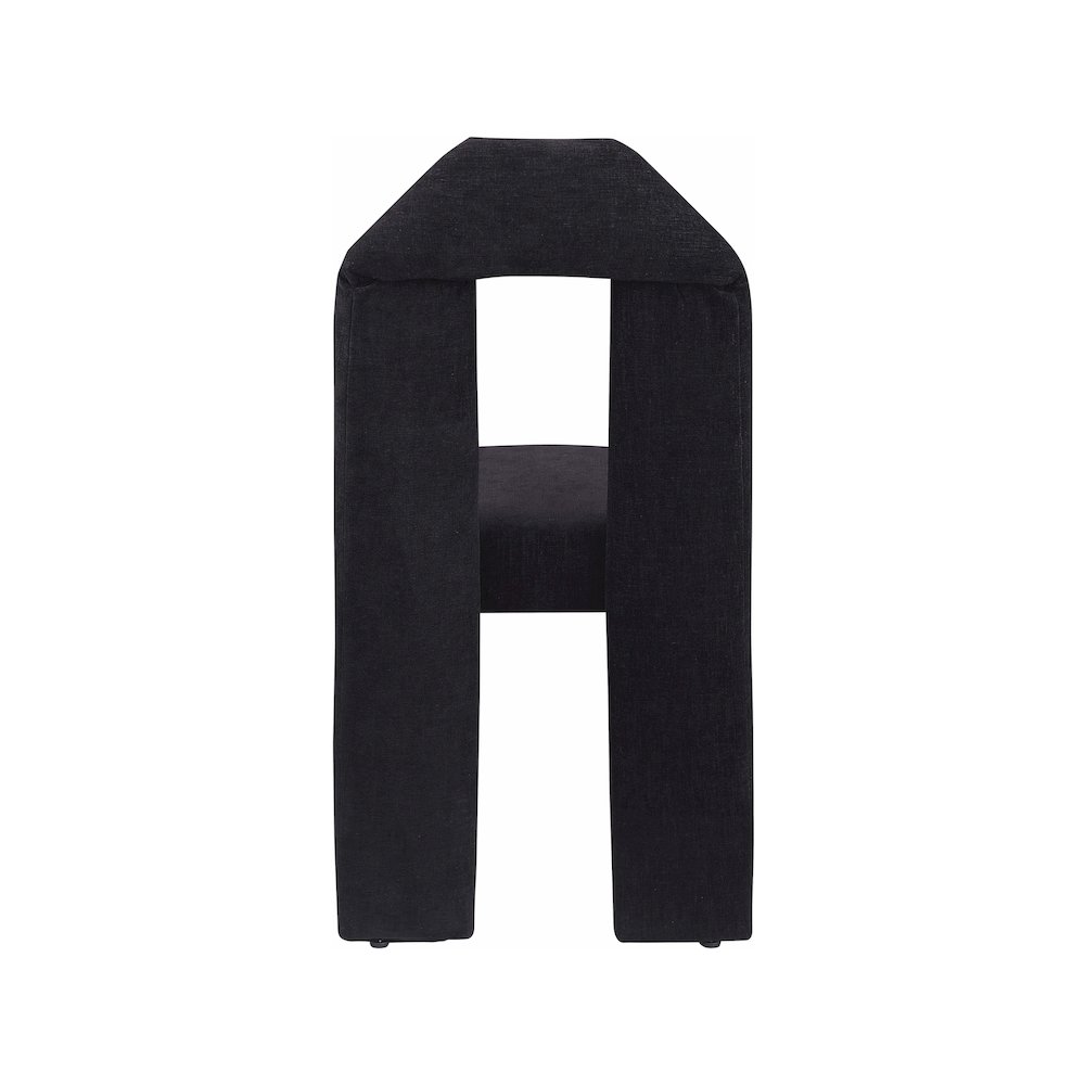 Bennett Black Chenille Fabric Dining Chair, Set of 2. Picture 4