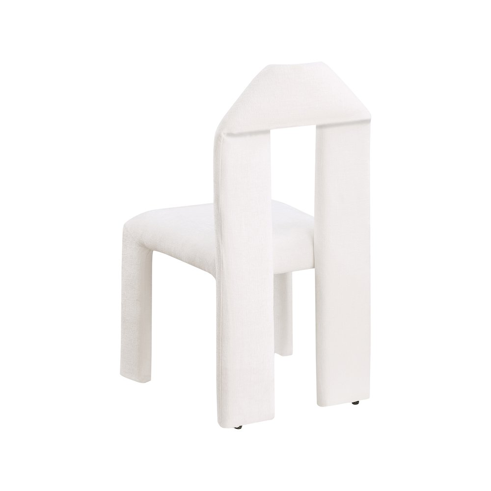 Bennett Cream Chenille Fabric Dining Chair, Set of 2. Picture 5
