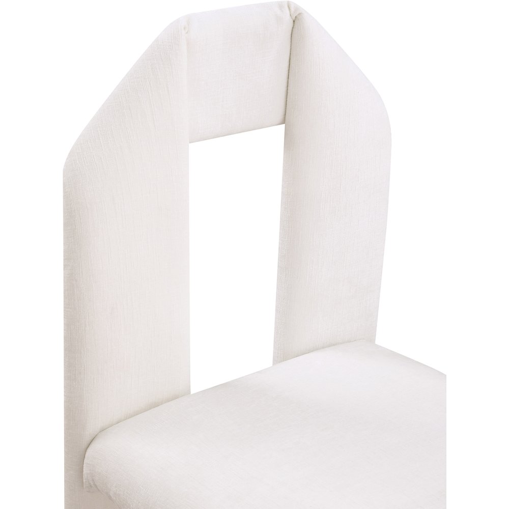 Bennett Cream Chenille Fabric Dining Chair, Set of 2. Picture 6