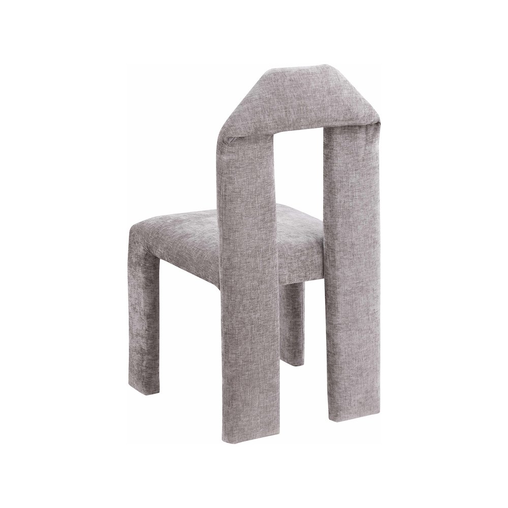 Bennett Grey Chenille Fabric Dining Chair, Set of 2. Picture 5