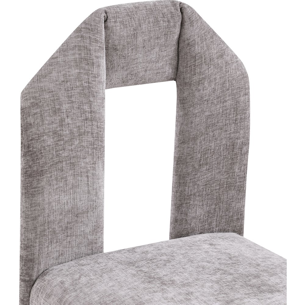 Bennett Grey Chenille Fabric Dining Chair, Set of 2. Picture 6