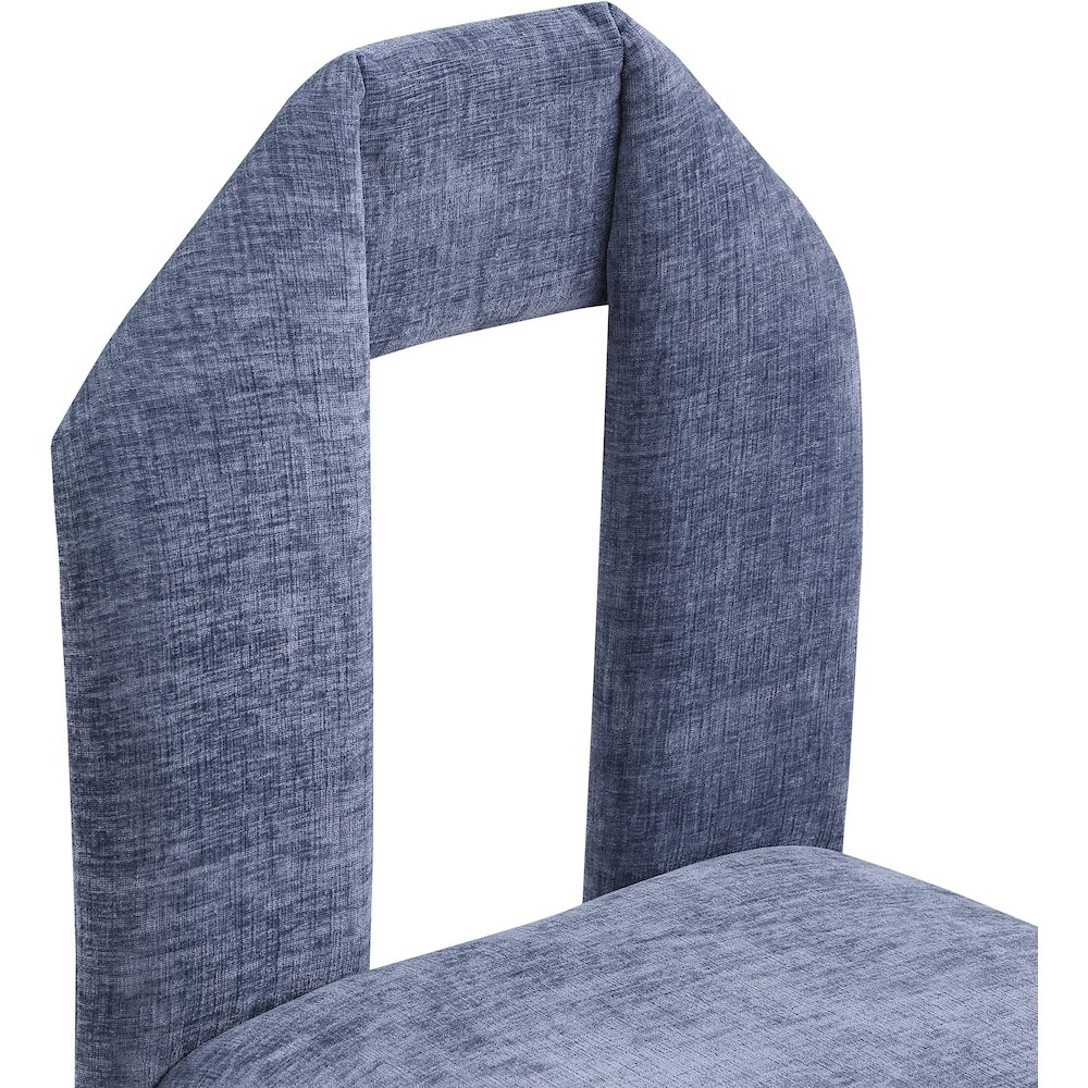 Bennett Light Blue Chenille Fabric Dining Chair, Set of 2. Picture 6