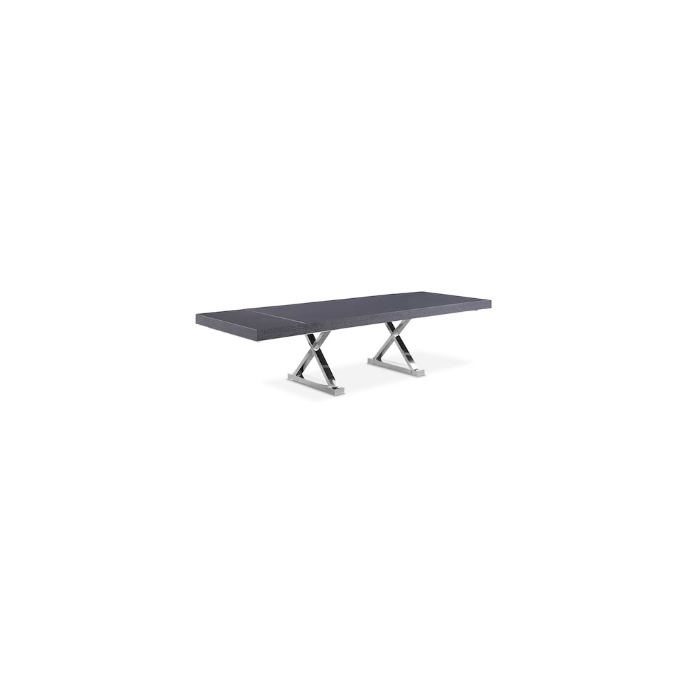 Excel Grey Oak Veneer Lacquer Extendable Dining Table. Picture 1