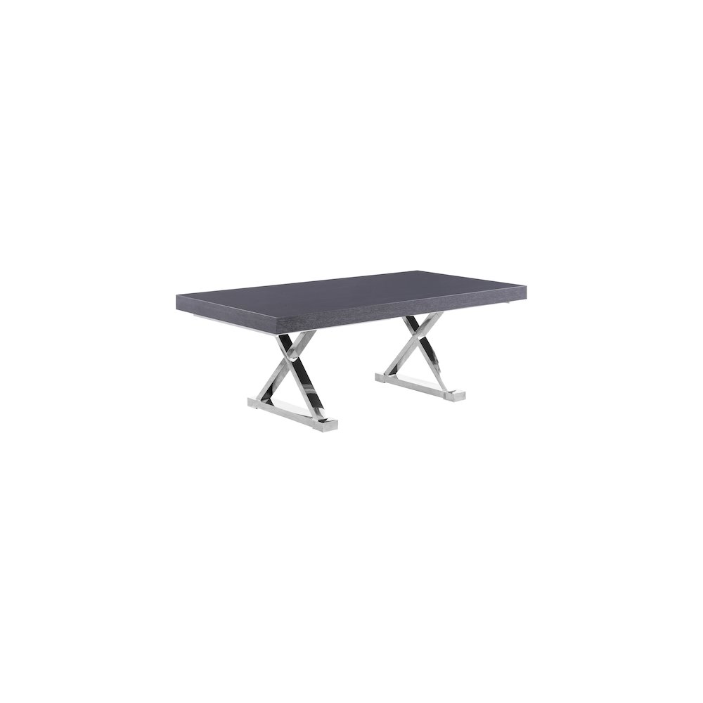 Excel Grey Oak Veneer Lacquer Extendable Dining Table. Picture 2