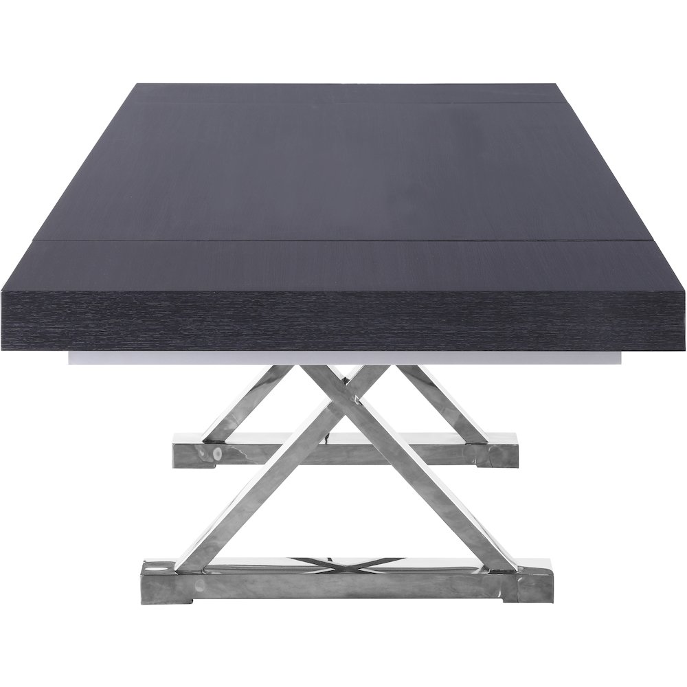 Excel Grey Oak Veneer Lacquer Extendable Dining Table. Picture 4