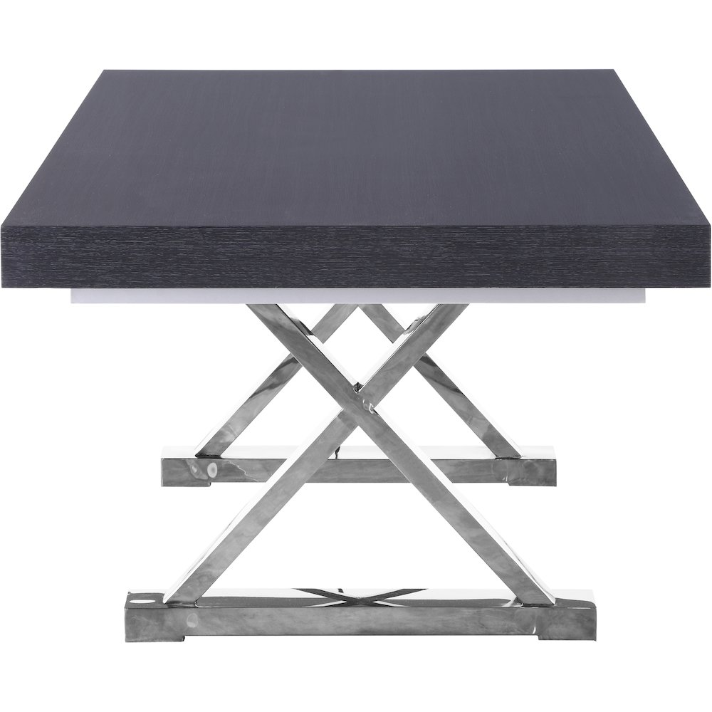 Excel Grey Oak Veneer Lacquer Extendable Dining Table. Picture 5
