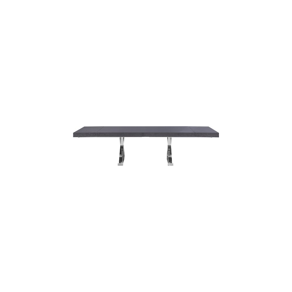 Excel Grey Oak Veneer Lacquer Extendable Dining Table. Picture 7