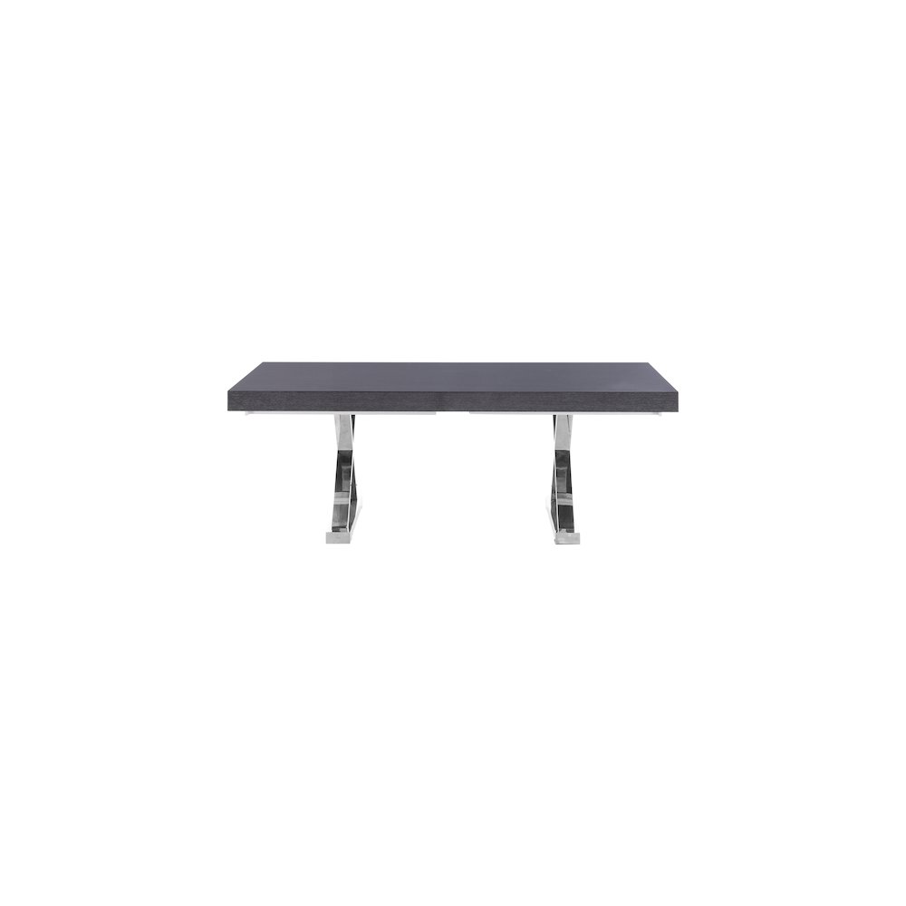 Excel Grey Oak Veneer Lacquer Extendable Dining Table. Picture 8
