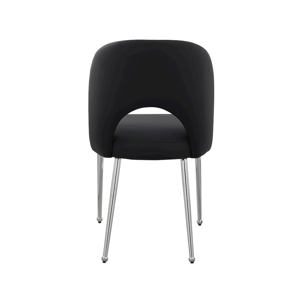 Logan Black Vegan Leather Dining Chair, Set of 2. Picture 2