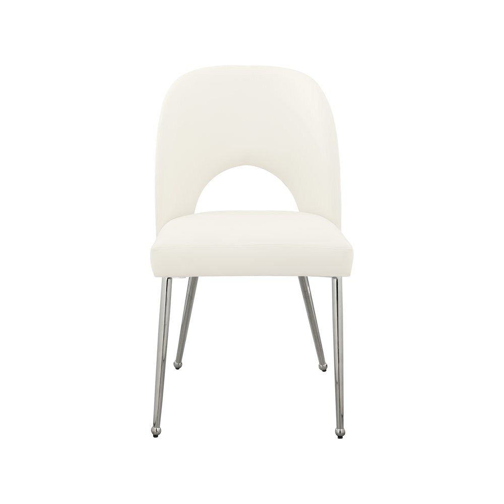 Logan Cream Vegan Leather Dining Chair, Set of 2. Picture 3