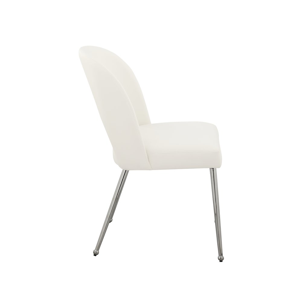 Logan Cream Vegan Leather Dining Chair, Set of 2. Picture 4