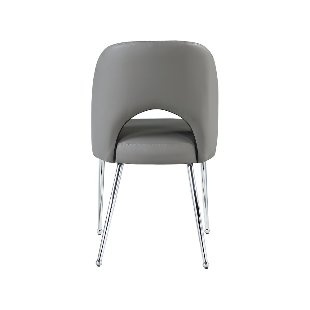 Logan Grey Vegan Leather Dining Chair, Set of 2. Picture 2