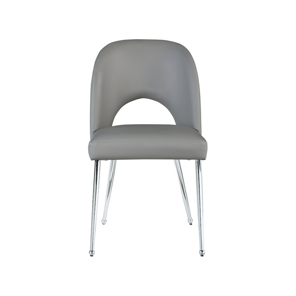 Logan Grey Vegan Leather Dining Chair, Set of 2. Picture 3
