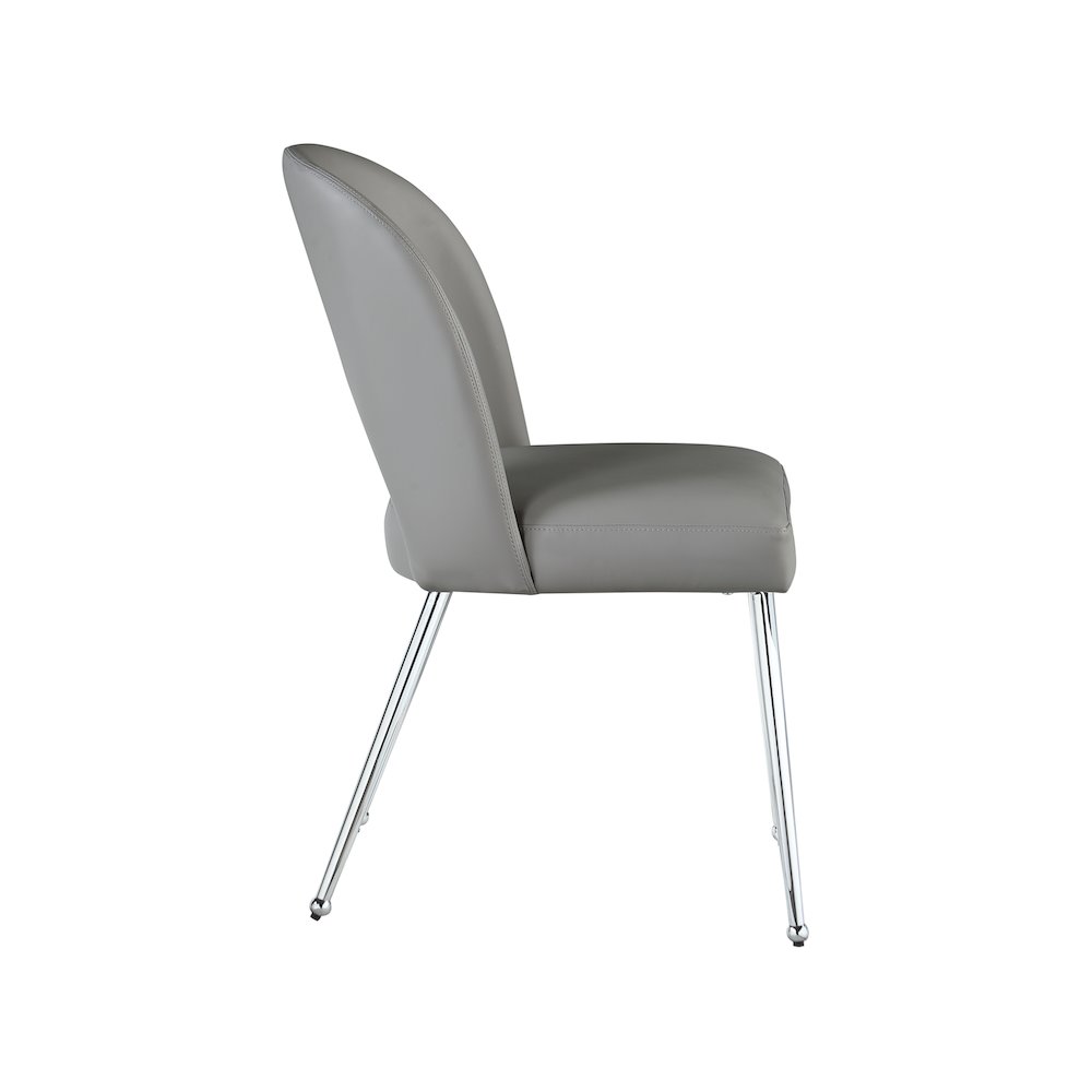 Logan Grey Vegan Leather Dining Chair, Set of 2. Picture 4
