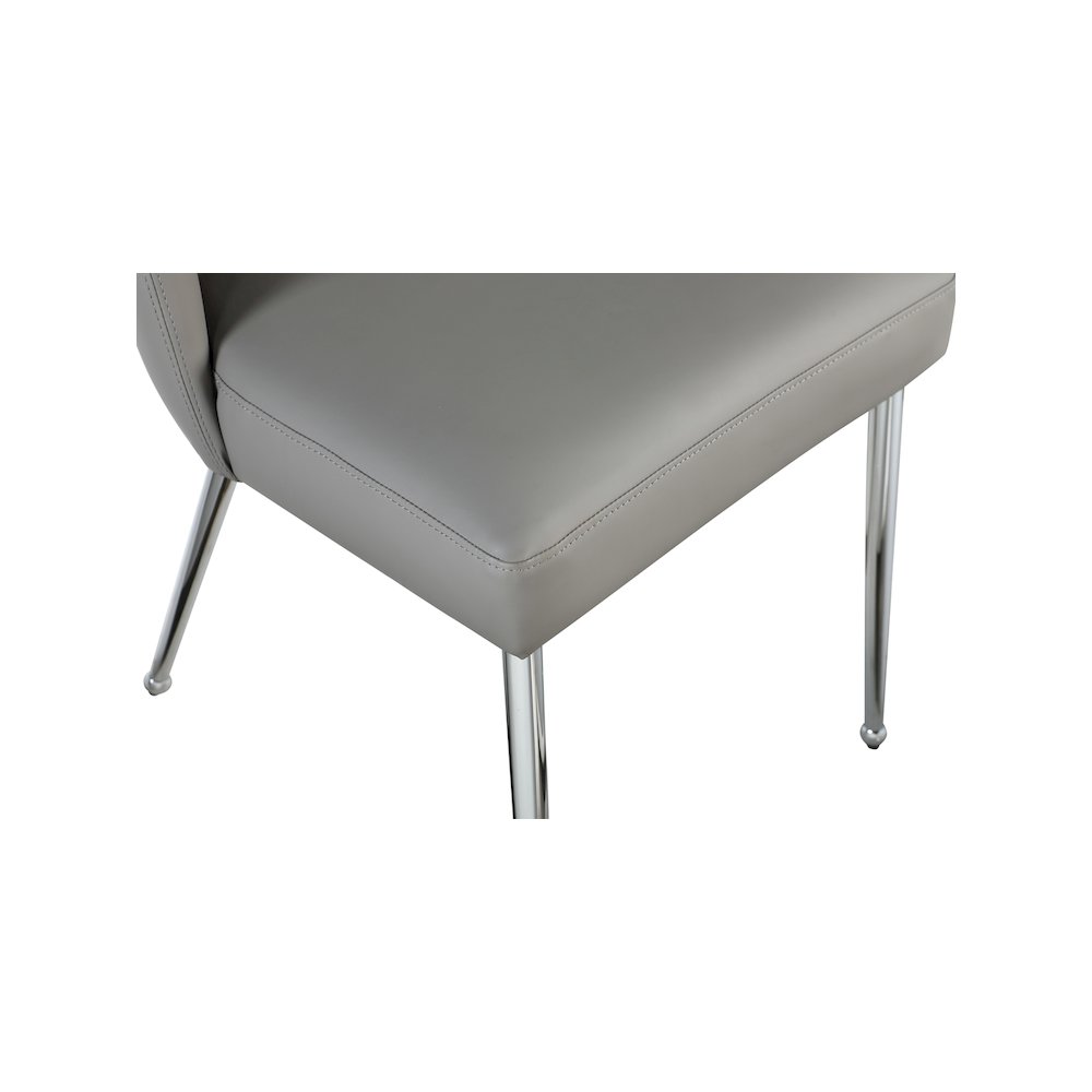 Logan Grey Vegan Leather Dining Chair, Set of 2. Picture 5