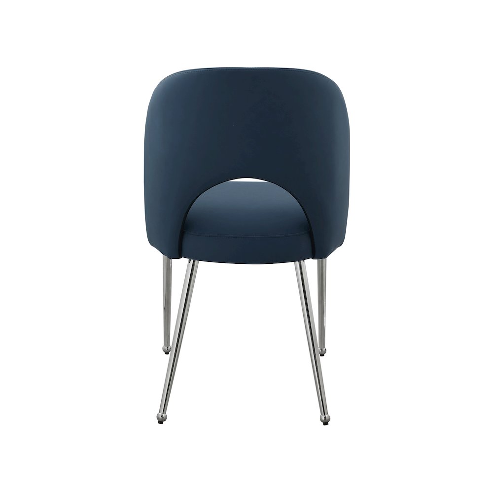 Logan Navy Vegan Leather Dining Chair, Set of 2. Picture 2